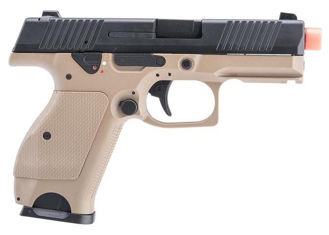 Kizuna Works KW-15K Gas Blowback Airsoft Pistol, Tan/Black