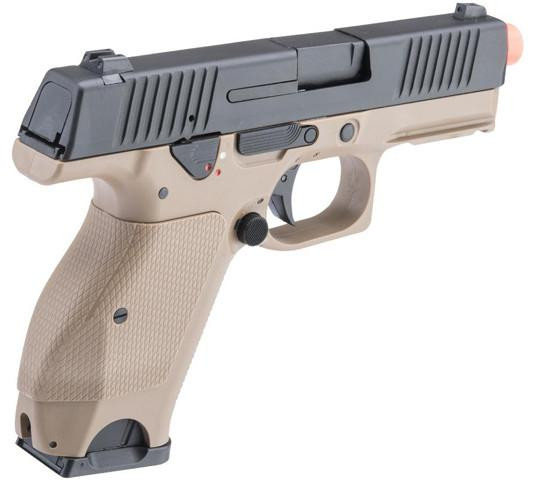 Kizuna Works KW-15K Gas Blowback Airsoft Pistol, Tan/Black