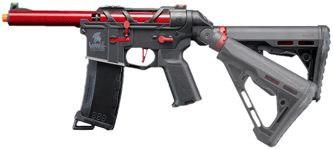 Lancer Tactical AirTac Customs Gen 3 Airsoft AEG Rifle, Red/Black