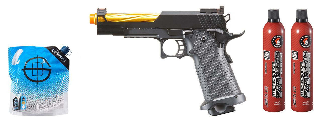 Golden Eagle 3337 OTS .45 Style Hi-Capa GBB Open Slide Airsoft