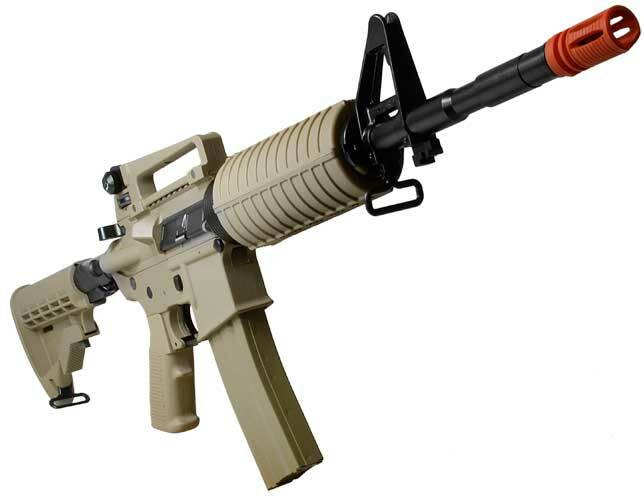 G&G Combat Machine R16 Carbine, Desert Tan M4 AEG Airsoft Rifle