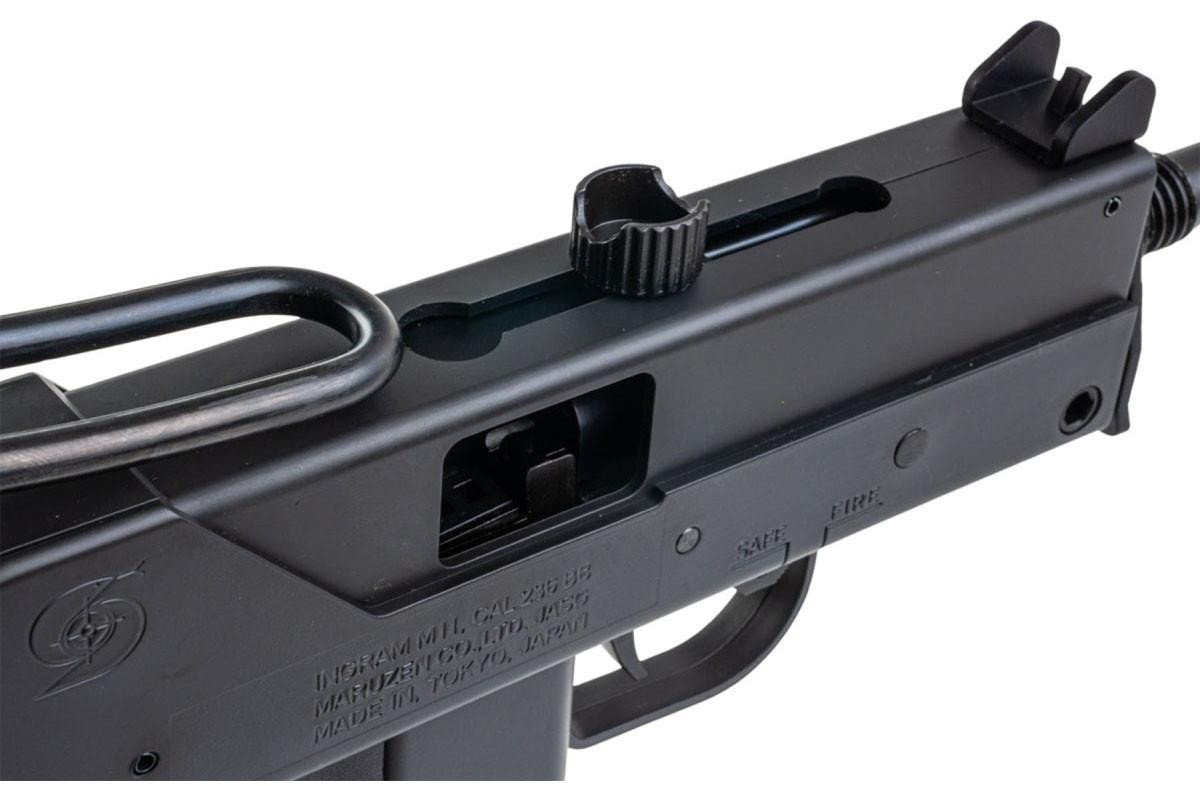 Maruzen Ingram M11 GBB Airsoft SMG w/ Suppressor, Black | Airsoft