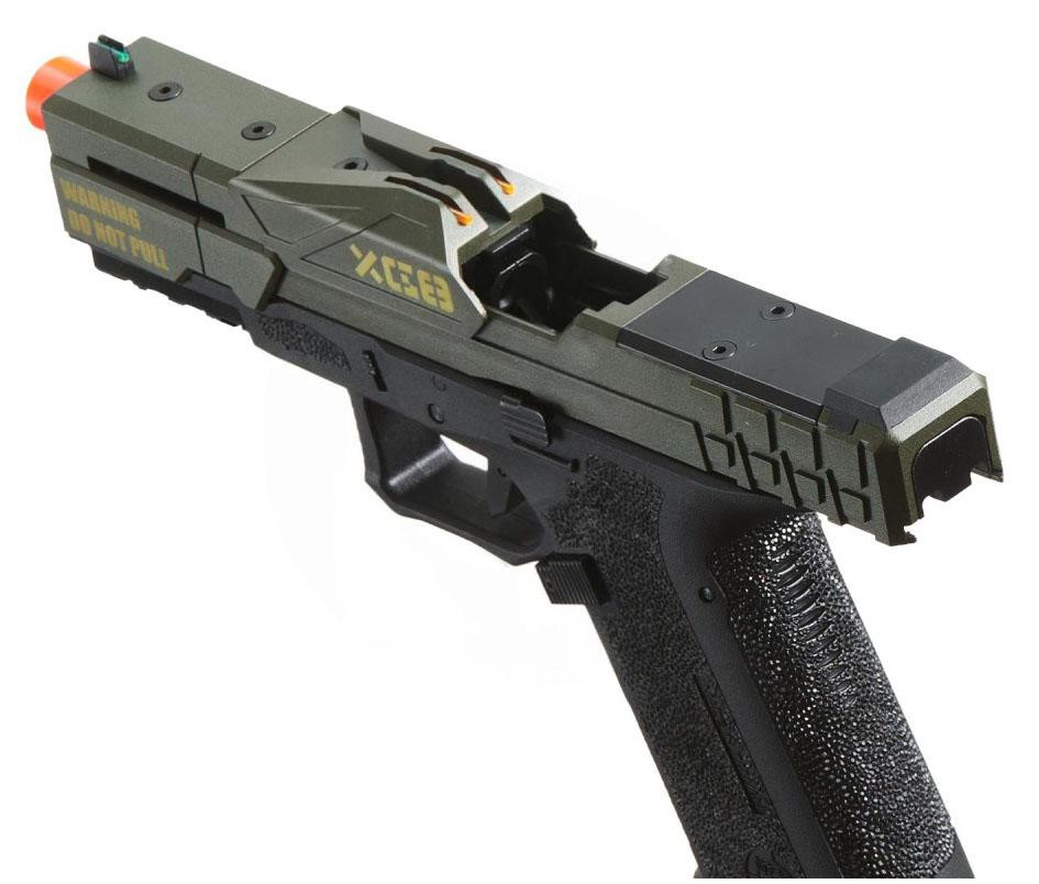 Poseidon CSI XG8 Close Combat Tactical GBB Airsoft Pistol, OD