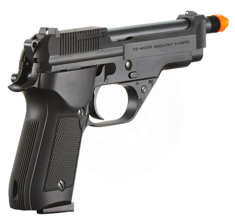 KSC M93R II Spartan System 7 GBB Airsoft Pistol, Black | Airsoft