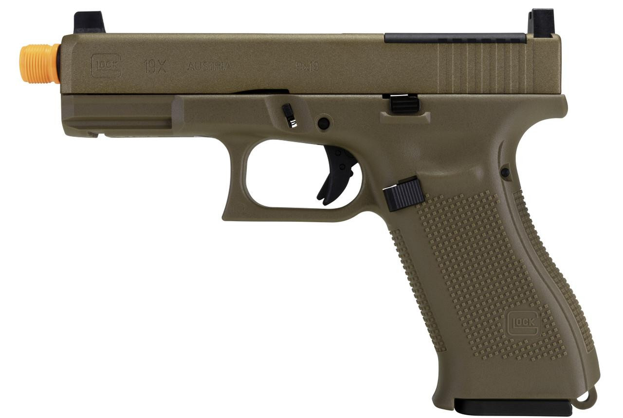 GLOCK G19X MOS GBB Airsoft Pistol, Tan | Airsoft Station