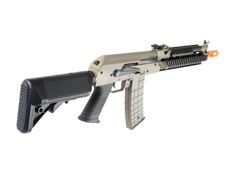 Lancer Tactical RIS AK Tactical AEG Airsoft Gun, Tan