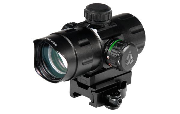 Leapers UTG 1x32.5mm ITA Combat Red/Green Dot Sight, 1/2 MOA, 38mm