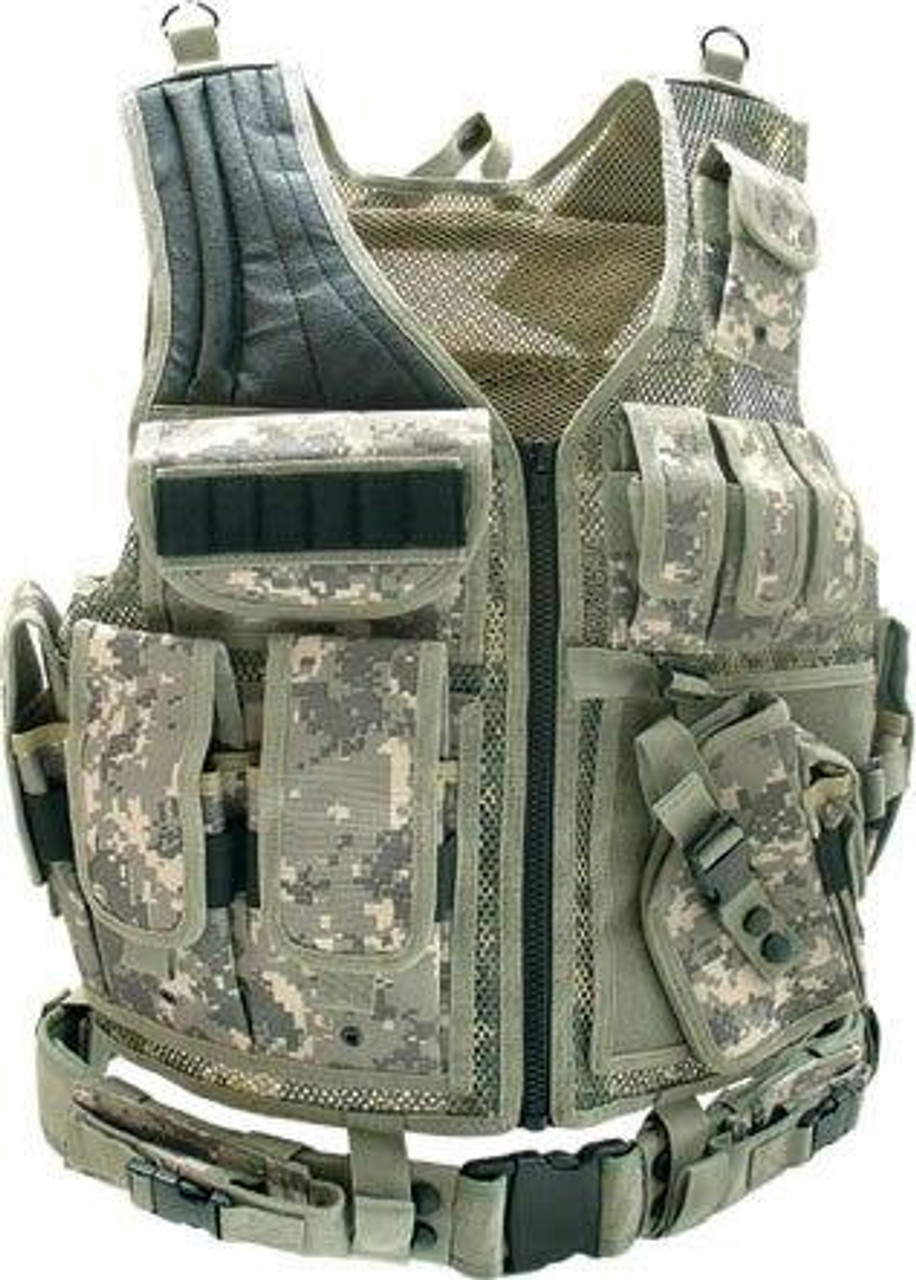 UTG Airsoft Deluxe Tactical Vest Digital (Army Digital Camo), airsoft ...