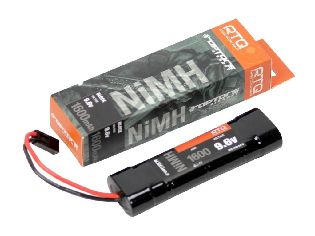 Raptors Airsoft RTQ NiMH 1600mah 9.6v Mini-Brick Battery - Airsoft