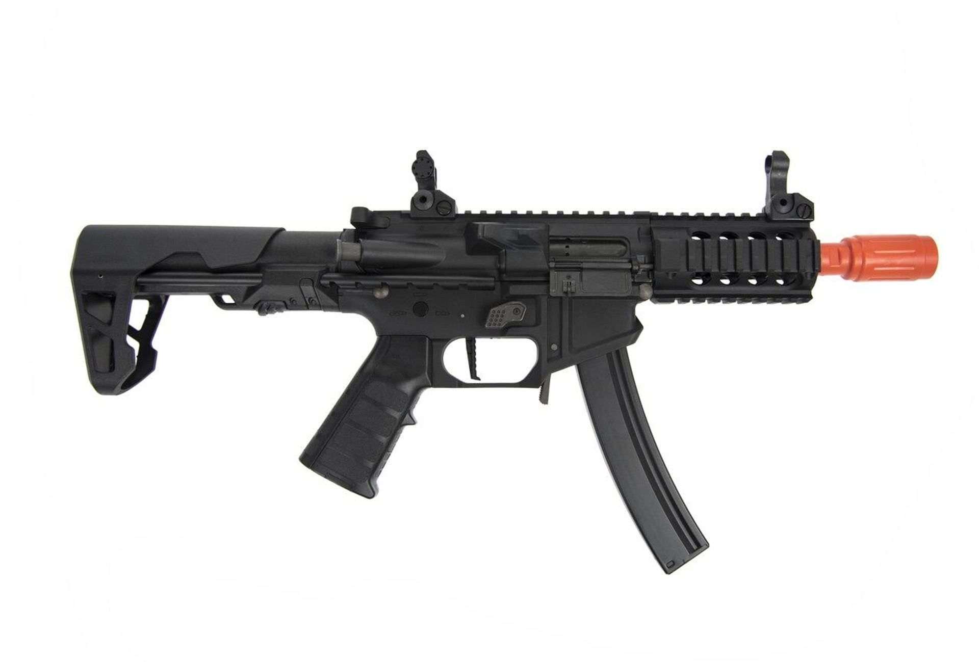 King Arms PDW 9mm MP5 SBR Short Airsoft AEG, Black