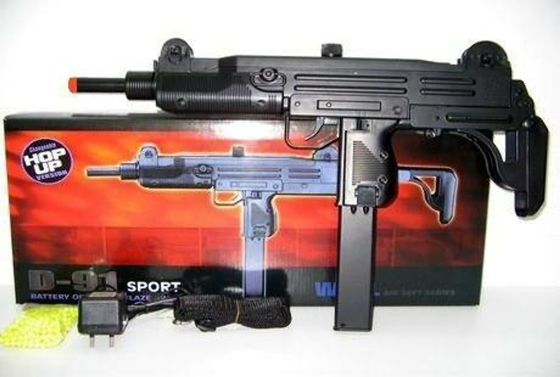 D91 Airsoft Full Size Uzi Style Airsoft Gun