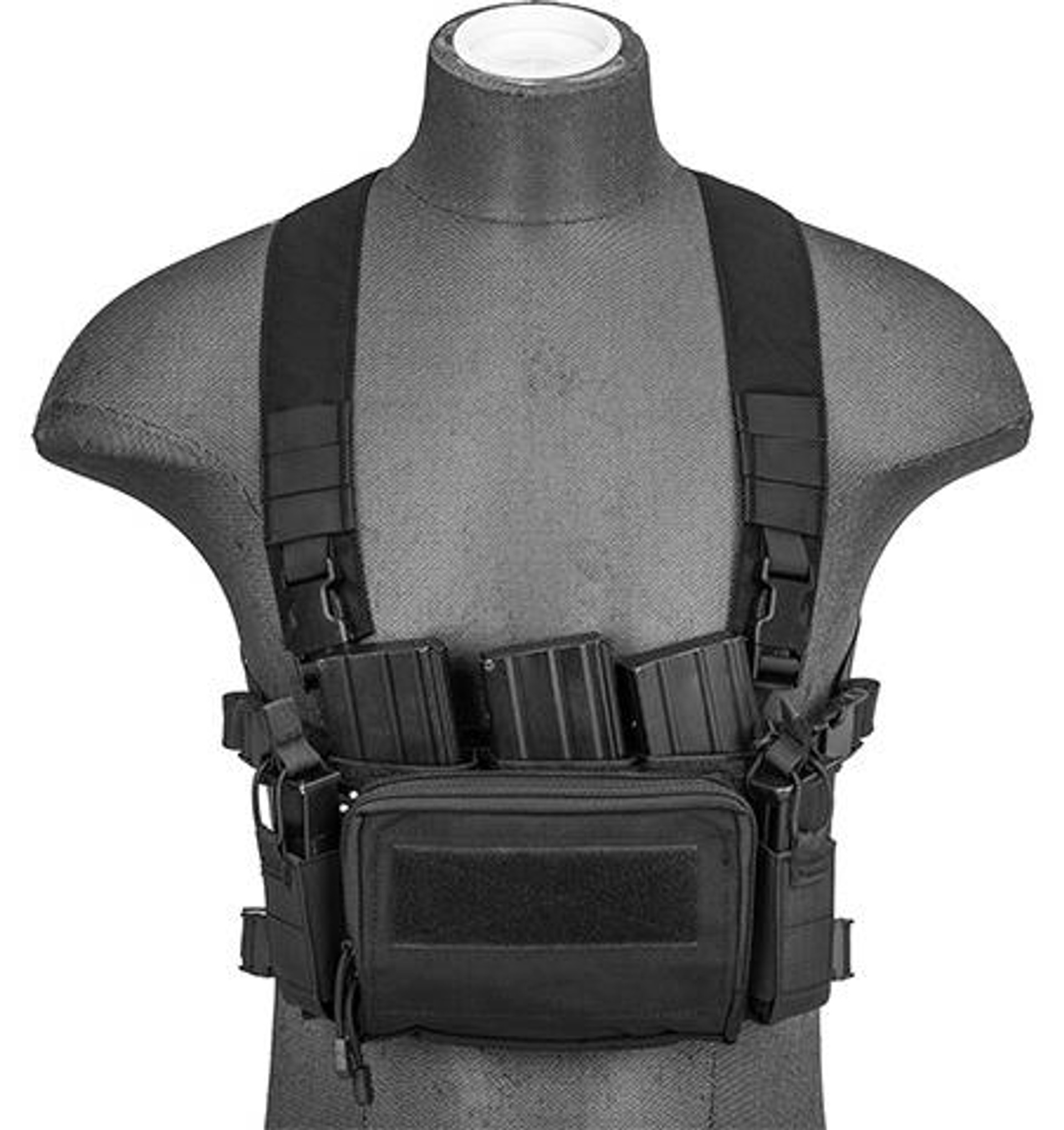 WoSport Multifunctional Tactical Chest Rig, Black Airsoft Station