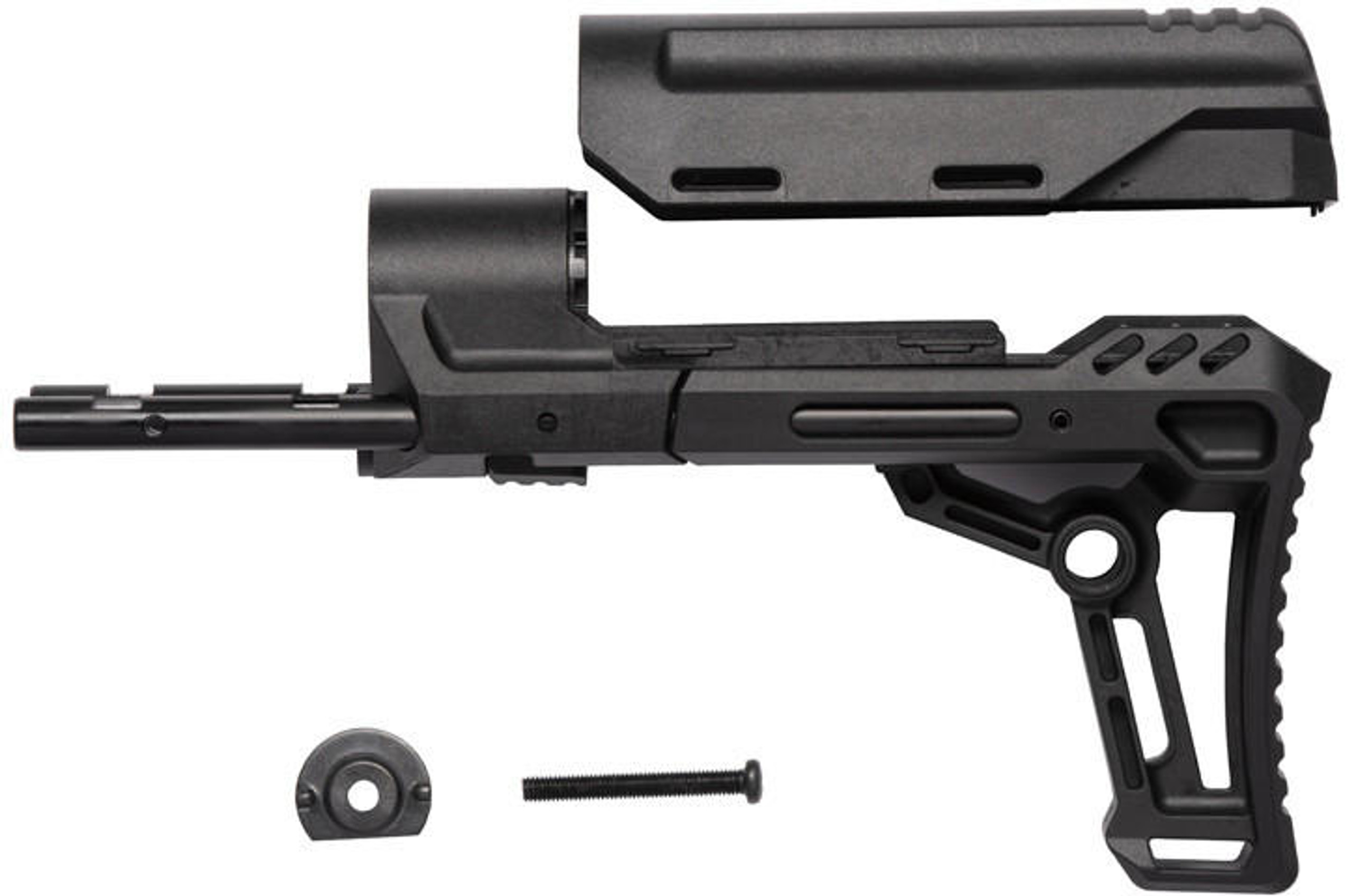 Lancer Tactical LT35 PDW M4 AEG Retractable Stock, Black Airsoft Station