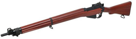 G&G LE4 MK I P Gas Powered Airsoft Rifle, Wood Airsoft Station