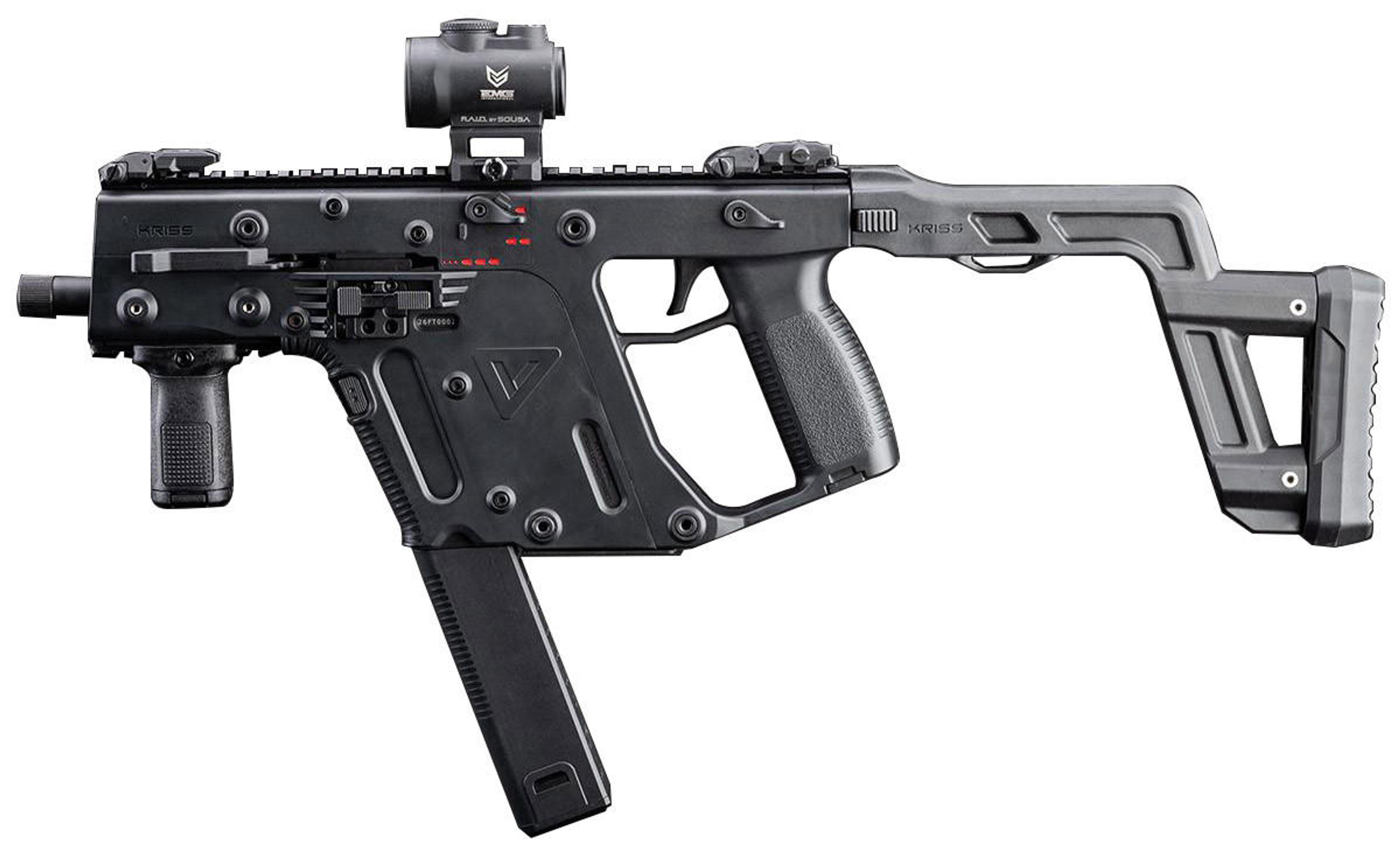 Krytac KRISS Vector Gas Blowback SMG Airsoft Rifle, Black Airsoft Station