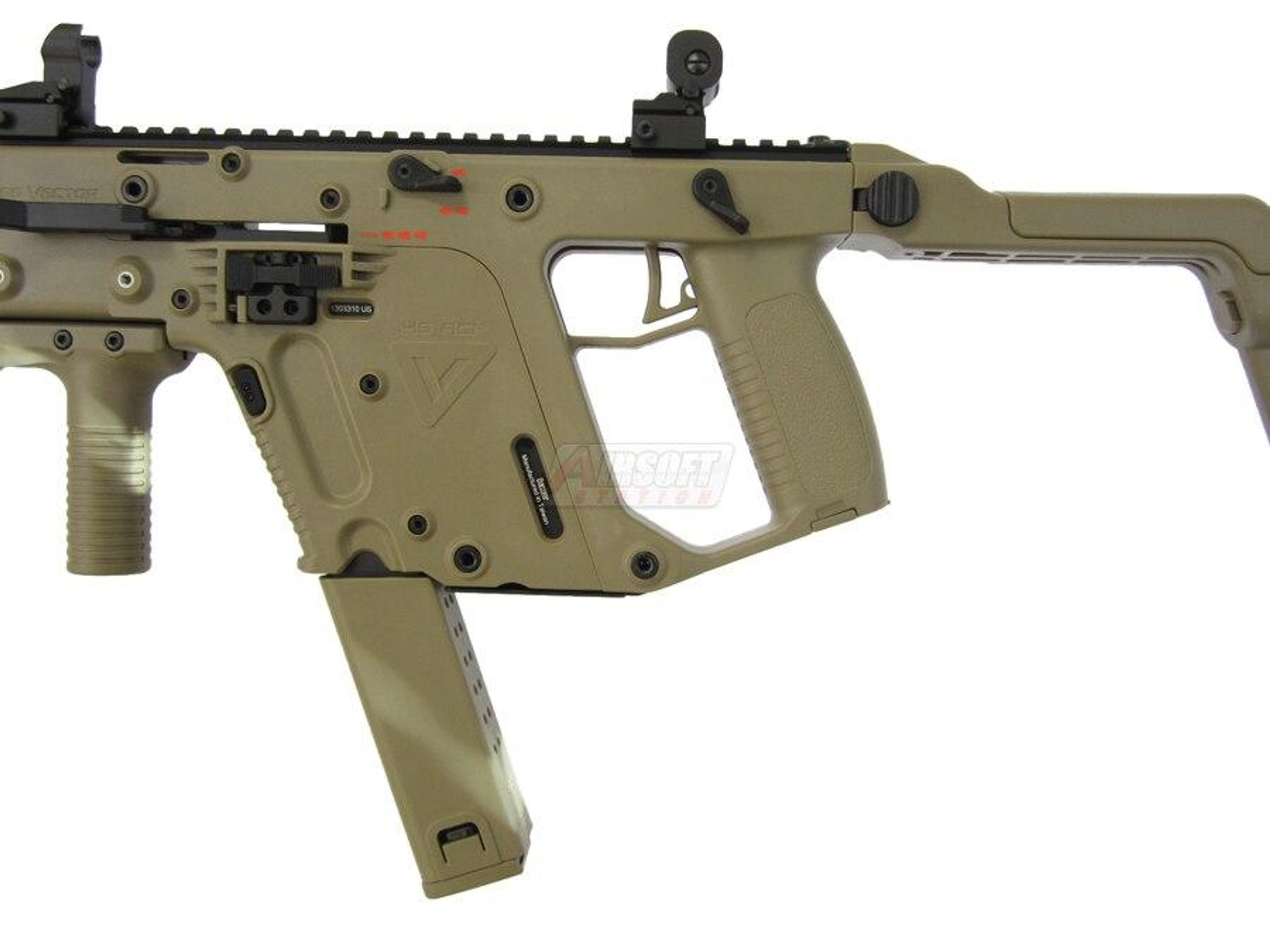 KWA KRISS Vector Gas Blowback Airsoft SMG, Tan