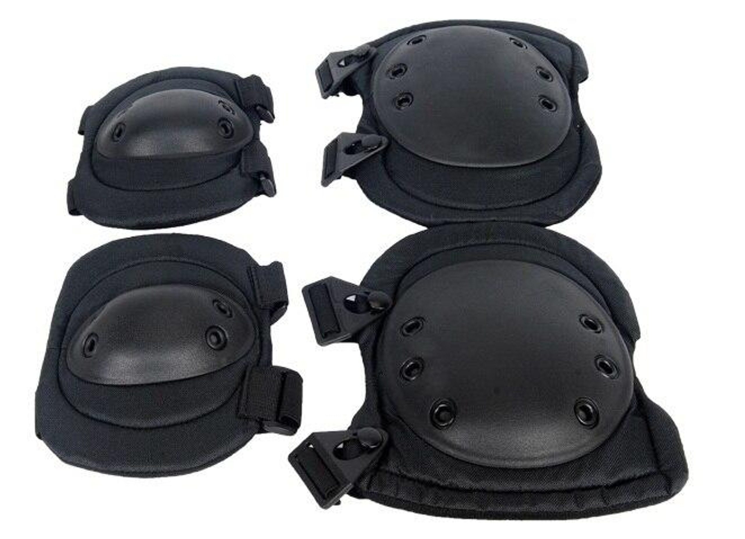 Lancer Tactical Knee and Elbow Pad Set, Black
