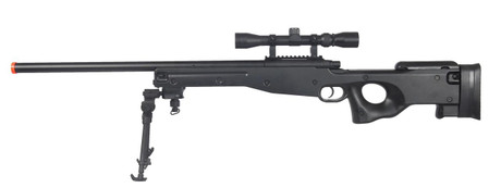 AGM L96 AWP Bolt Action Airsoft Sniper Rifle w/ Scope and Bipod, Black AGM L96 AWP Bolt Action Airsoft Sniper Rifle w/ Scope and Bipod, Black