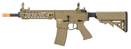 Lancer Tactical LT-24 M4 CQB ProLine Series High FPS AEG Airsoft Rifle, Tan Lancer Tactical LT-24 M4 CQB ProLine Series High FPS AEG Airsoft Rifle, Tan