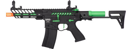 Lancer Tactical ProLine Series NEEDLETAIL PDW High FPS AEG Airsoft Rifle, Black / Green Lancer Tactical ProLine Series NEEDLETAIL PDW High FPS AEG Airsoft Rifle, Black / Green