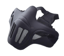 Ghost Recon Style Steel Mesh Half Face Mask for Airsoft, Black Ghost Recon Style Steel Mesh Half Face Mask for Airsoft, Black