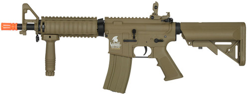 Lancer Tactical M4A1 Generation 2 RIS AEG Airsoft Rifle, Tan/Dark