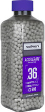 Valken Accelerate 0.36g BBs, 2500 CT, White, Bio