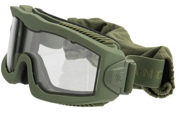 Lancer Tactical AERO Series Dual Pane Airsoft Goggles, Green Lancer Tactical AERO Series Dual Pane Airsoft Goggles, Green