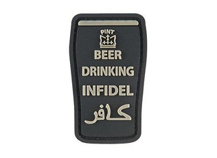 G-Force Beer Drinking Infidels Morale Patch, Black