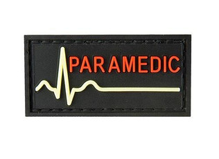 G-Force Glow-In-The-Dark Paramedic Large Patch, Black