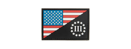 G-Force US Flag with Three Percenter PVC Morale Patch G-Force US Flag with Three Percenter PVC Morale Patch