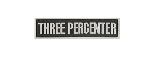 G-Force Three Percenter PVC Morale Patch, Black G-Force Three Percenter PVC Morale Patch, Black