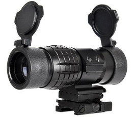 Lancer Tactical 1-3X Adjustable Magnifier w/ Picatinny Mount, Black