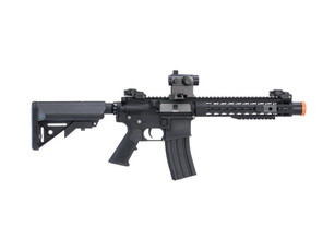 Colt Licensed Elite Line Keymod 10 w/ Muzzle Booster M4 AEG Airsoft Rifle by Cybergun, Black Colt Licensed Elite Line Keymod 10 w/ Muzzle Booster M4 AEG Airsoft Rifle by Cybergun, Black