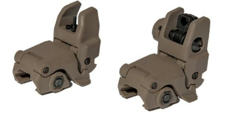 ACM NBUS Gen 1 Back-Up Sight Set, Dark Earth  ACM NBUS Gen 1 Back-Up Sight Set, Dark Earth