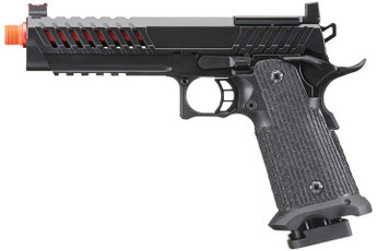 Lancer Tactical Knightshade Hi-Capa Gas Blowback Airsoft Pistol, Black/Red