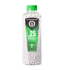 Lancer Tactical 5050 Round 0.25g Streamline Airsoft Bio BB Bottle, White Lancer Tactical 5050 Round 0.25g Streamline Airsoft Bio BB Bottle, White