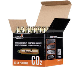 Lancer Tactical High Pressure 12 Gram CO2 Cartridges for Airsoft / Airguns, 25 Pack