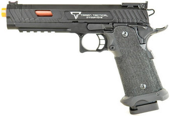 JAG Arms Taran Tactical Innovation Combat Master Sight Block Hi-Capa Gas Blowback Airsoft Pistol, Black JAG Arms Taran Tactical Innovation Combat Master Sight Block Hi-Capa Gas Blowback Airsoft Pistol, Black