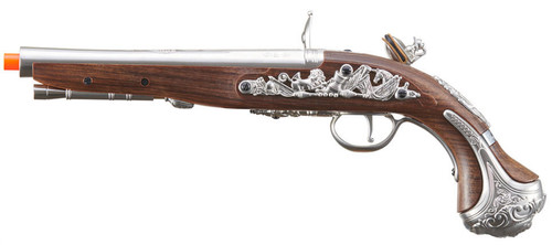 HFC George Washington Flintlock Airsoft Green Gas Powered Pistol, Silver HFC George Washington Flintlock Airsoft Green Gas Powered Pistol, Silver