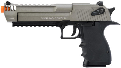 KWC Magnum Research Licensed Metal Desert Eagle L6 CO2 Gas Blowback Airsoft Pistol, Two-Tone