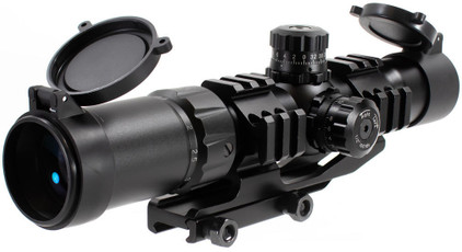 Aim Sports 1.5-4x30 Tri Ill. CQB Scope with Locking Turrets/Arrow, Black