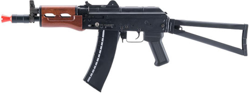 Cybergun ICS Kalashnikov Licensed AKS-74U Airsoft AEG Rifle w/ Real Wood Furniture, Black/Wood Cybergun ICS Kalashnikov Licensed AKS-74U Airsoft AEG Rifle w/ Real Wood Furniture, Black/Wood