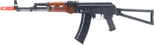 Cybergun ICS Kalashnikov Licensed AKS-74 Airsoft AEG Rifle w/ Real Wood Furniture, Black/Wood Cybergun ICS Kalashnikov Licensed AKS-74 Airsoft AEG Rifle w/ Real Wood Furniture, Black/Wood
