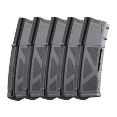 Arcturus M4/M16 MOD1 30/130Rds Variable-Cap Windowed EMM Magazine 5 Pack, Black