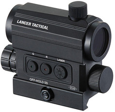 Lancer Tactical 1X25 Red/Green Dot Sight w/ QD Riser Laser Combo, Black