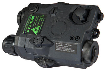 Lancer Tactical PEQ-15 LA-5 Battery Case w/ Green Laser, Black