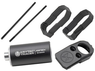 KRYTAC Tracer Unit & Extended Baffles Kit for SilencerCo Maxim 9 Gas Blowback Airsoft Pistols, Black