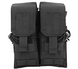 Lancer Tactical Nylon Dual M4/M16/AK74 Magazine Pouch, Black Lancer Tactical Nylon Dual M4/M16/AK74 Magazine Pouch, Black