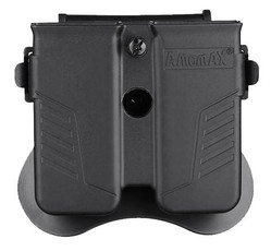 Amomax Universal Double Pistol Mag Pouch, Black Amomax Universal Double Pistol Mag Pouch, Black